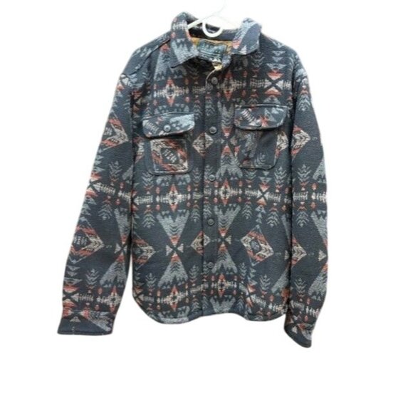 Jachs New York Mens Southwest Pattern Sherpa-Lined Button-Up Jacket L - Picture 1 of 4